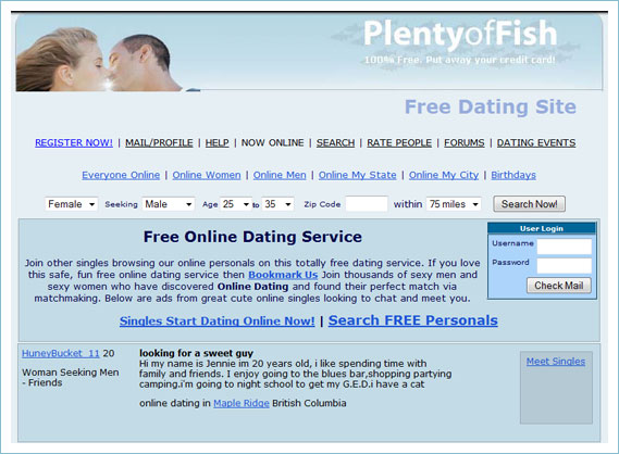 plentyoffish.com December, 29 2004